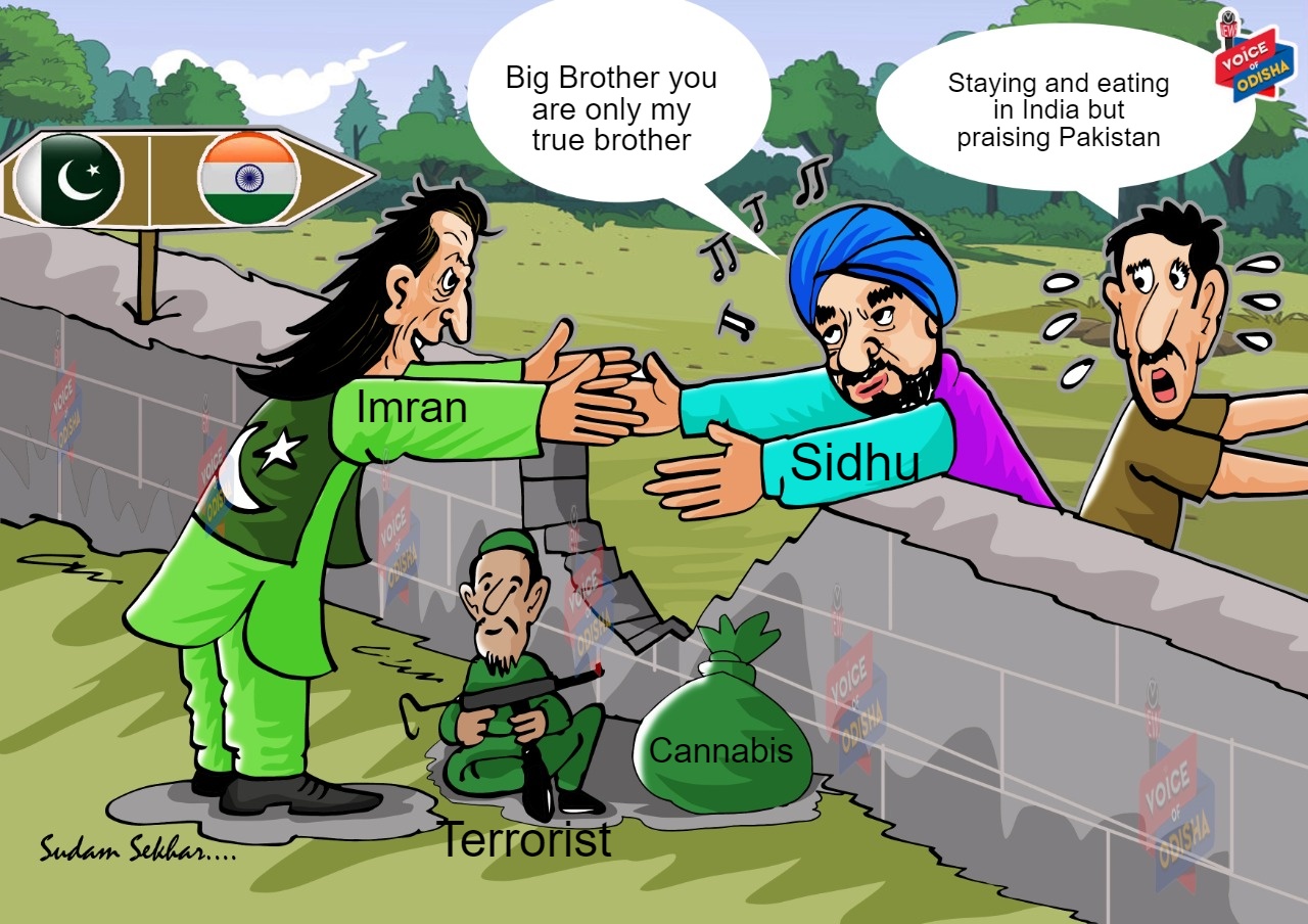 Sidhu praising Pakistan 