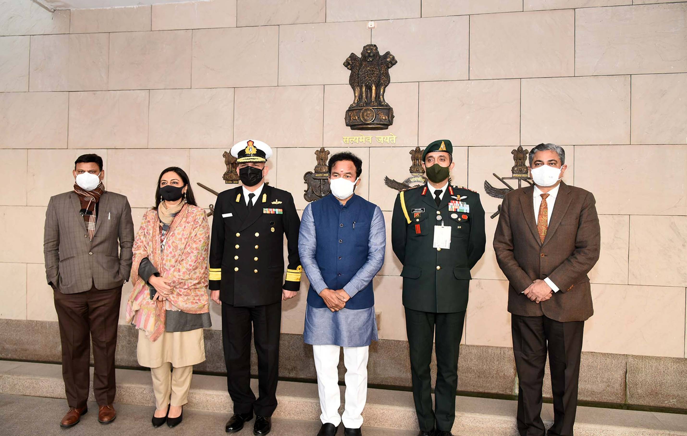 Union Minister G. Kishan Reddy attends the Retreat Ceremony at National War Memorial