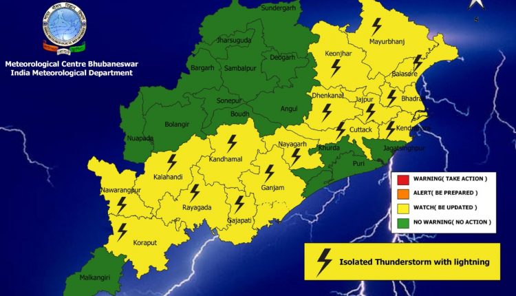 Met Department issued a Yellow Warning of Light Rain and Thunderstorm