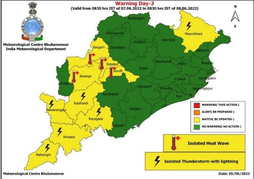 Western Odisha Districts under heat wave warning