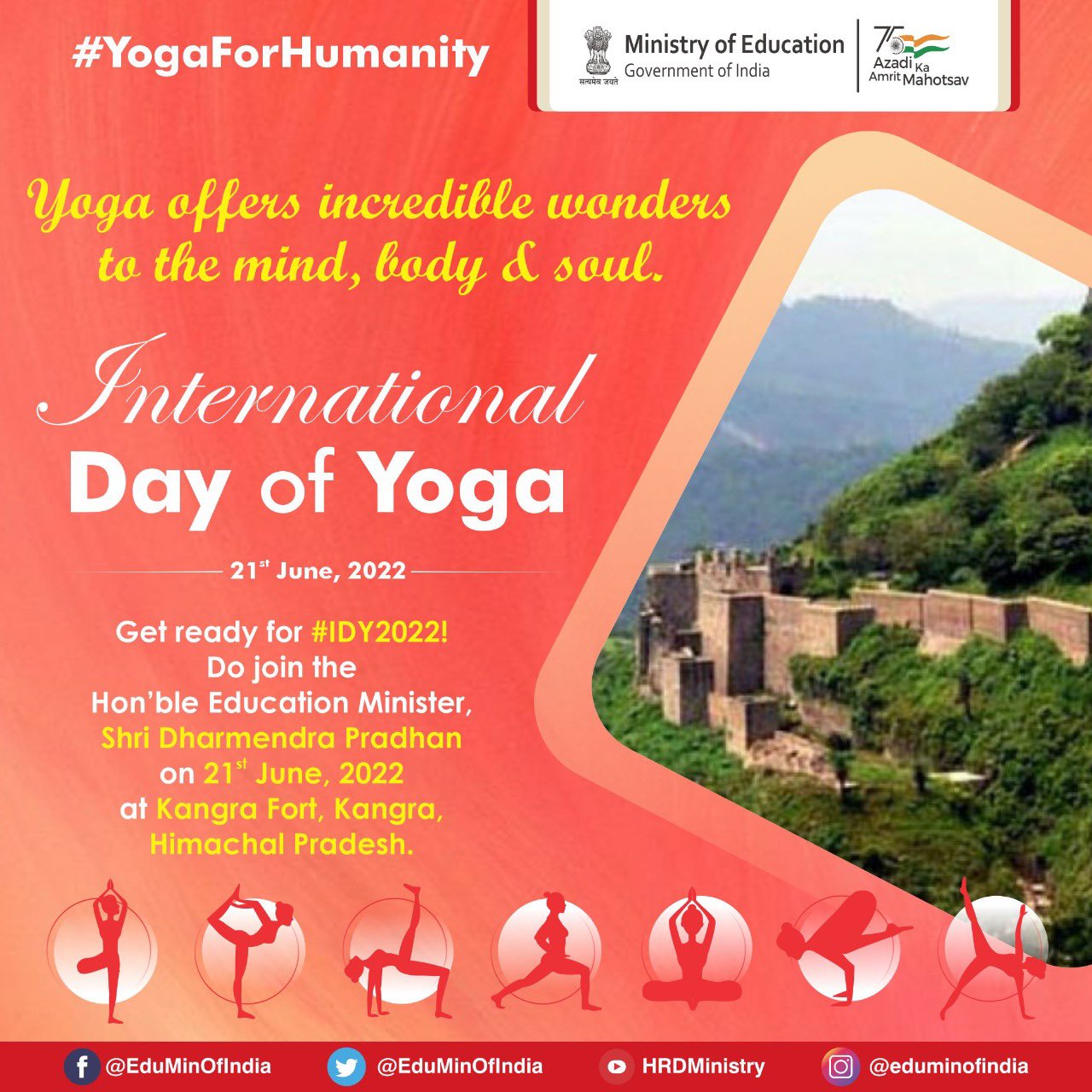 Dharmendra Pradhan to participate in IDY 2022 programme at Kangra fort