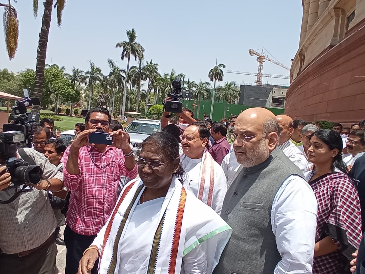 NDA's presidential candidate Droupadi Murmu files her nomination papers