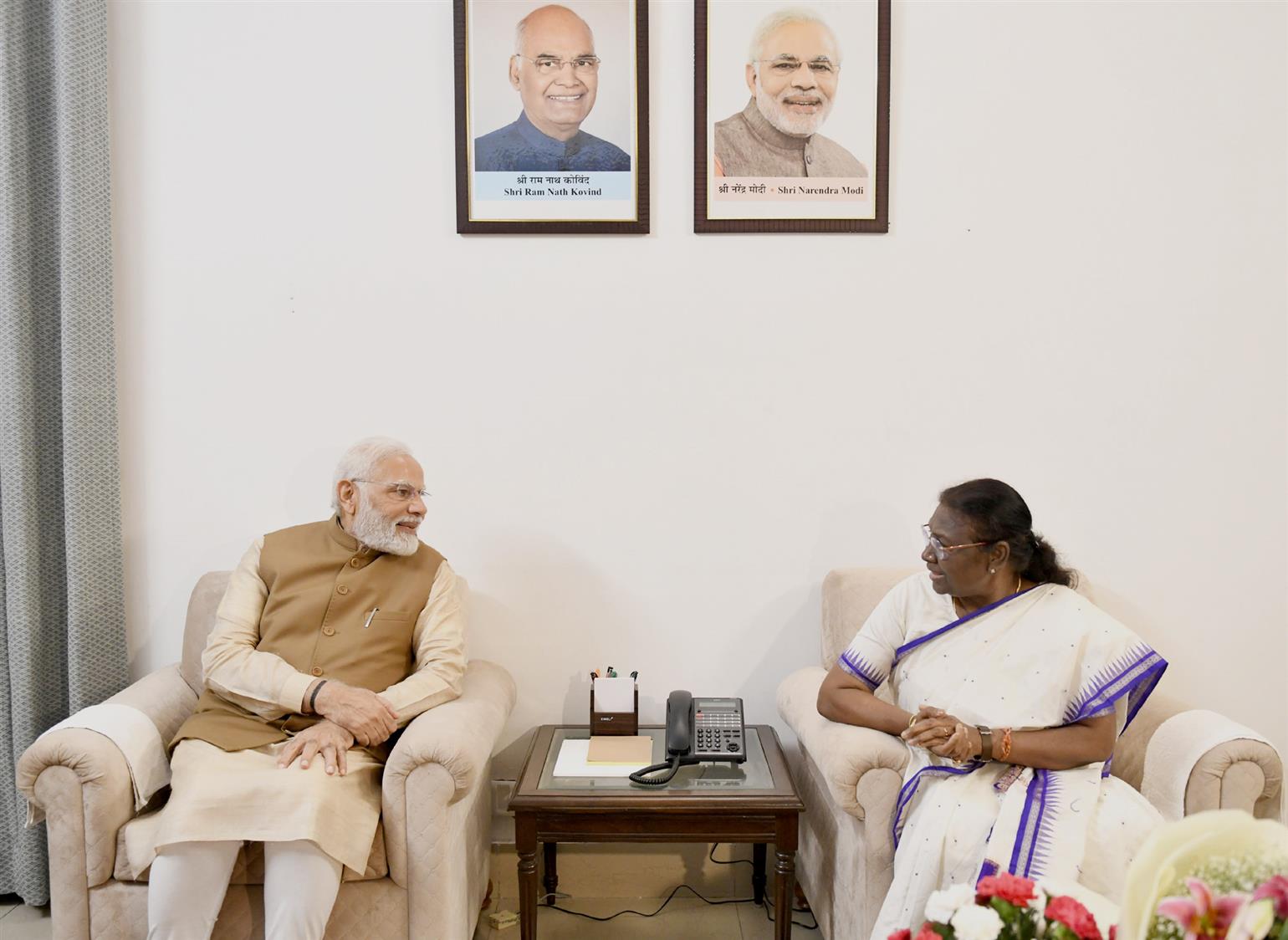 PM congratulates Smt. Droupadi Murmu on being elected as President