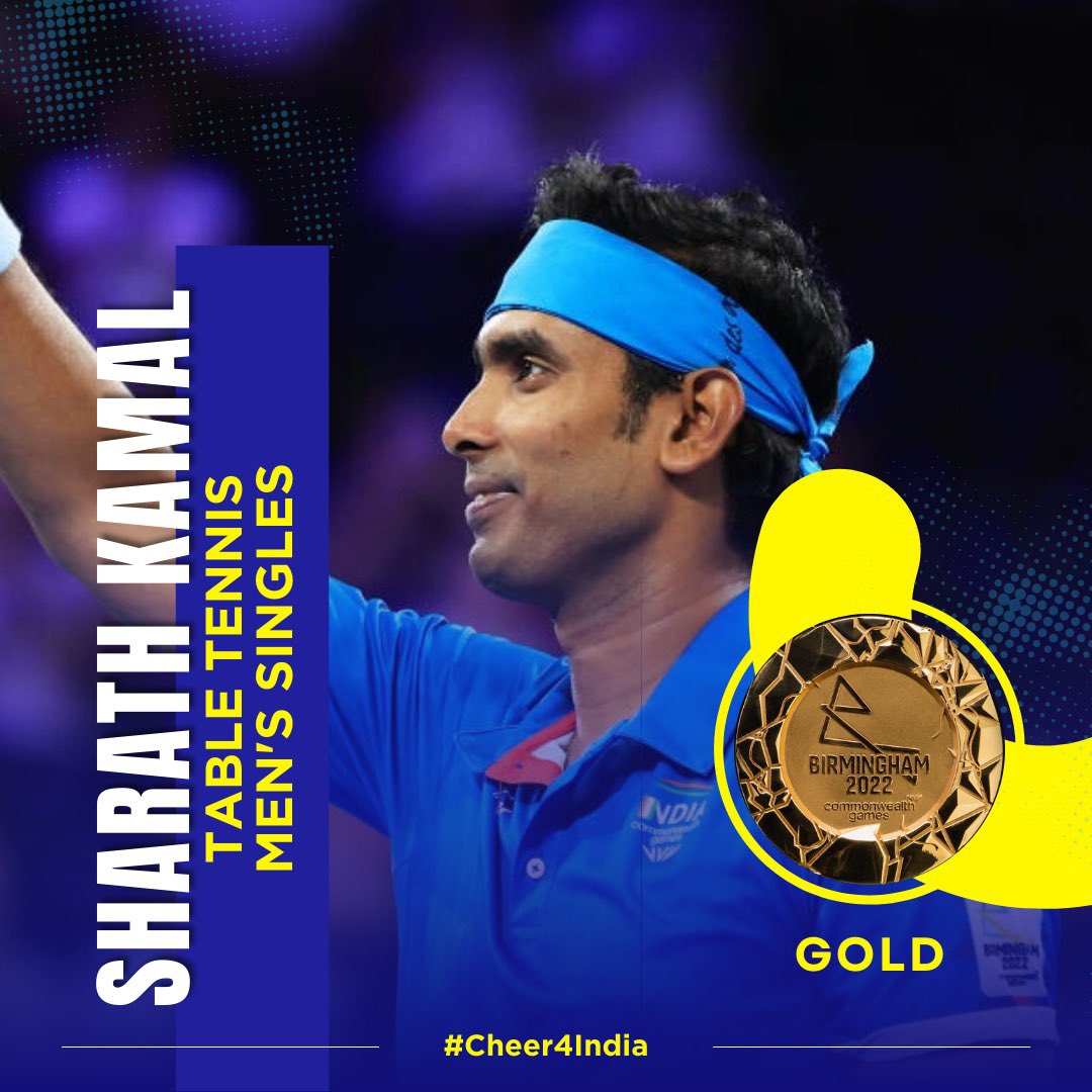 PM congratulates Sharath Kamal for winning Gold Medal in Men's Singles Table Tennis