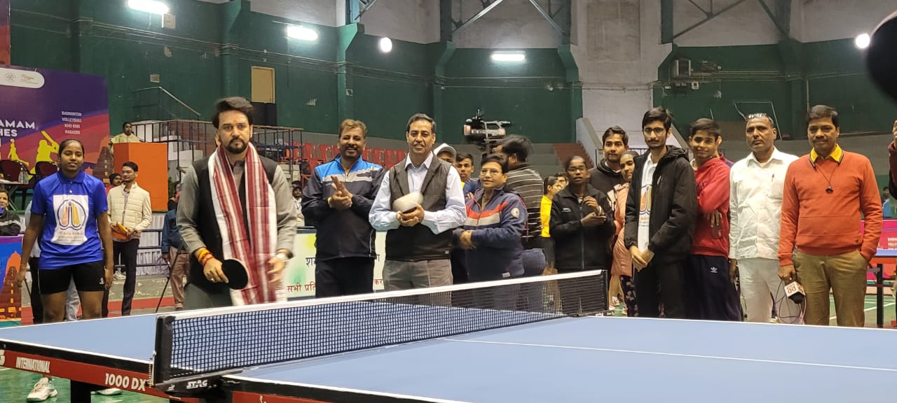 Anurag Thakur inaugurates friendly Table Tennis match in Kashi Tamil Sangamam