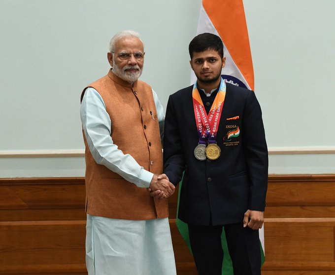 PM congratulates shooter Manish Narwal for winning Gold Medal at Paralympics Games