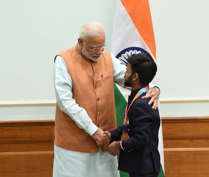 PM congratulates Krishna Nagar for winning Gold medal in Badminton at  Paralympics Games