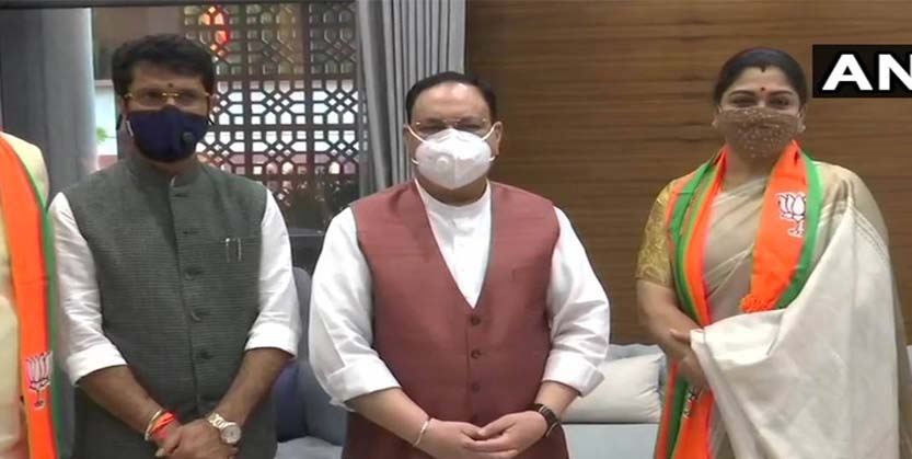 ବିଜେପିରେ ଯୋଗ ଦେଲେ ଖୁସବୁ