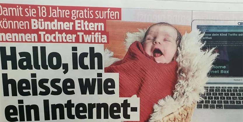 ମାଗଣା ୱାଇଫାଇ ପାଇଁ ଝିଅର ନାଁ ‘ଟ୍ୱିଫିଆ’