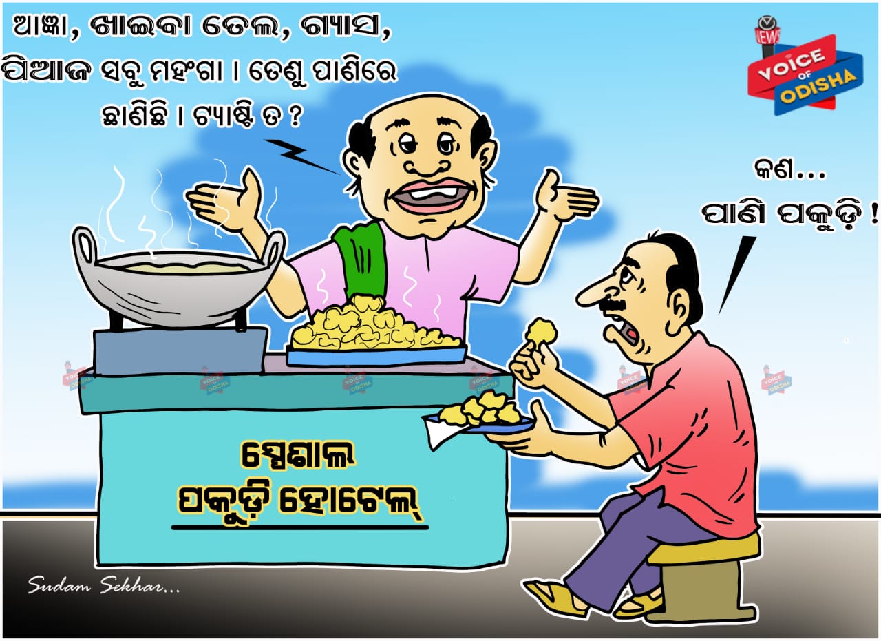 ଆଜ୍ଞା, ଖାଇବା ତେଲ , ଗ୍ୟାସ, ପିଆଜ ସବୁ ମହଂଗା । ତେଣୁ ପାଣିରେ ଛାଣିଛି । ଟ୍ୟାଷ୍ଟି ତ ?
