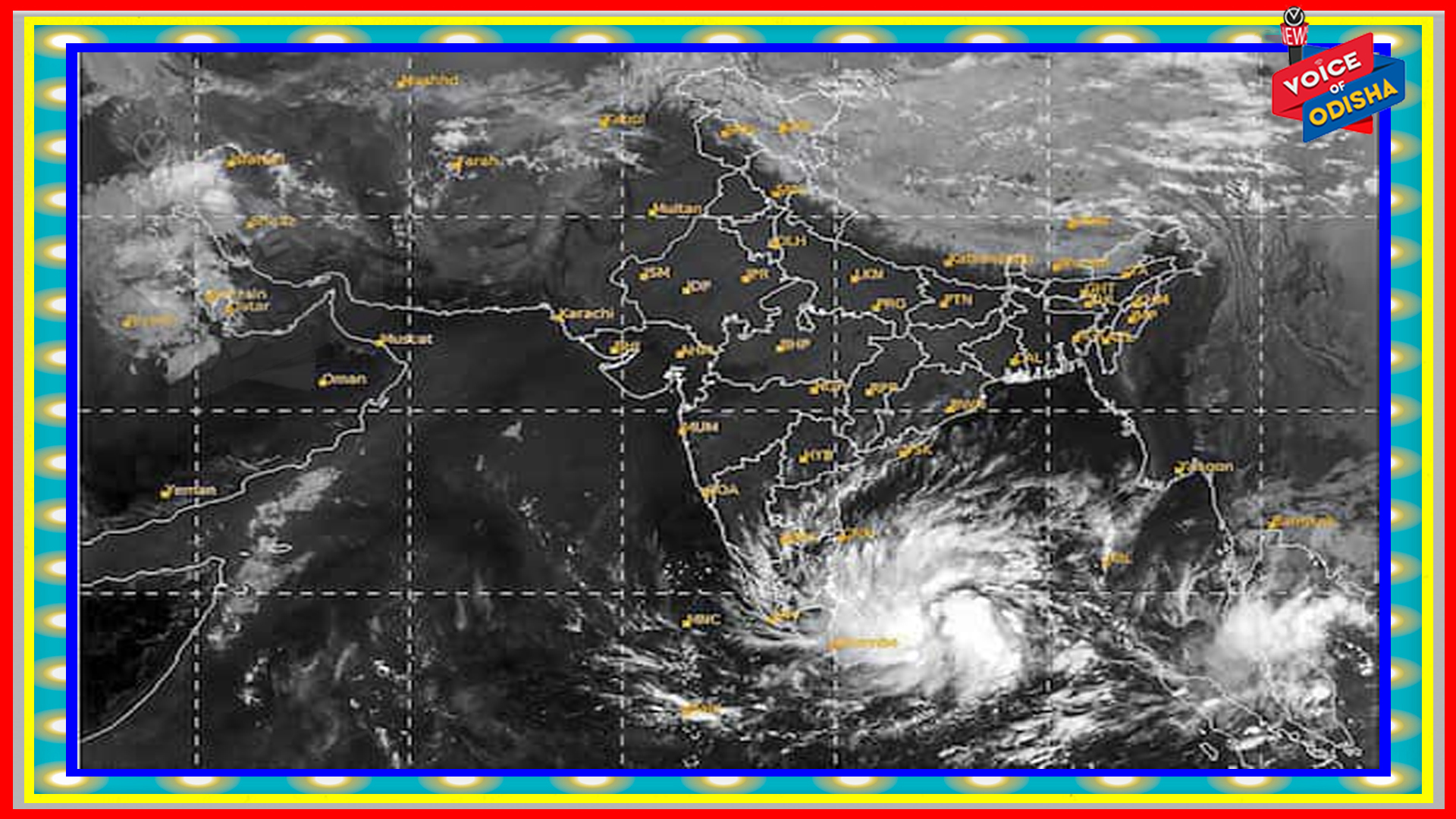 ପାରାଦୀପ ଠାରୁ ଦକ୍ଷିଣ ଦକ୍ଷିଣ-ପୂର୍ବକୁ ୫୪୦ କିମି ଦୂରରେ ବାତ୍ୟା ‘ୟଶ’ର ଅବସ୍ଥିତି 