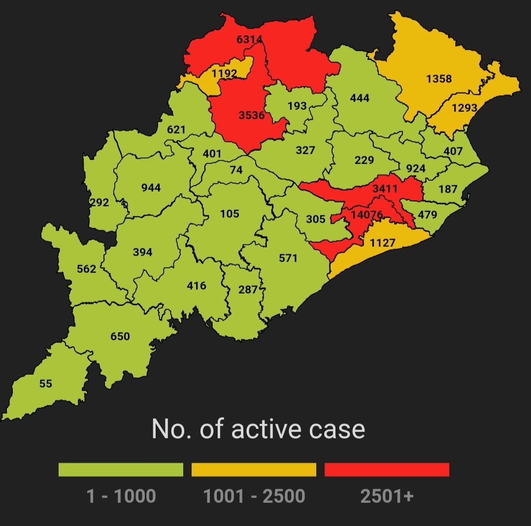 ରେଡ ଜୋନ ତାଲିକାରେ କେଉଁ ଜିଲ୍ଲା 