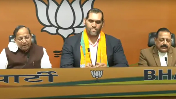 ବିଜେପିରେ ରେସ‌ଲର୍‌ ଦ ଗ୍ରେଟ୍‌ ଖଲି