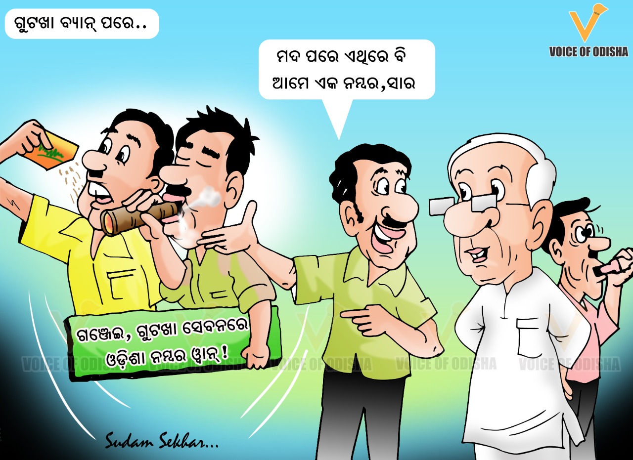 ଗଞ୍ଜେଇ, ଗୁଟଖା ସେବନରେ ଓଡିଶା ୧ ନମ୍ବର 
