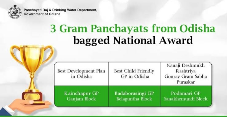 ଜାତୀୟ ସ୍ତରରେ ପୁଣି ପୁରସ୍କୃତ ହେଲା ଓଡ଼ିଶା ।