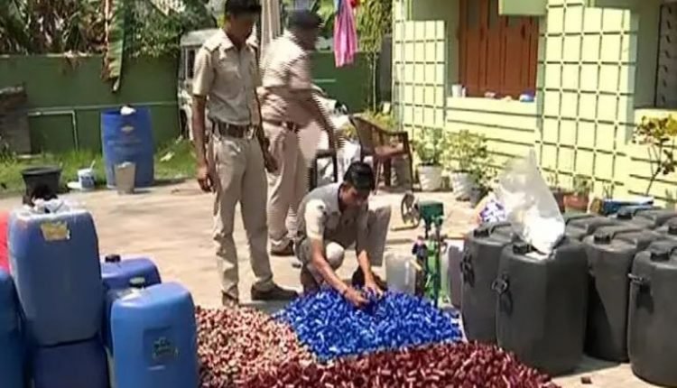 One Held With Huge Cache Of Fake Foreign Liquor In Sambalpur