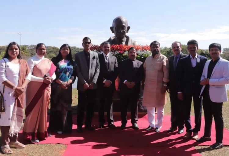 Indian Ambassador, along with Congress MP Neeraj Dangi, hosted a diplomatic reception at the Indian Embassy in Brasilia