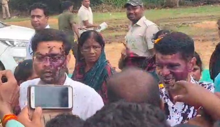 5T Secretary VK Pandian faces ink attack in Puri's Satyabadi