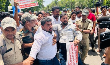 ରାଜ୍ୟପାଳଙ୍କ ପୁଅ ଏ.ଏସ.ଓ ବୈକୁଣ୍ଠ ପ୍ରଧାନଙ୍କୁ ମରଣାନ୍ତକ ଆକ୍ରମଣ ପ୍ରତିବାଦରେ