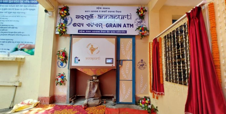 Odisha has launched India's first 24/7 'Grain ATM'.